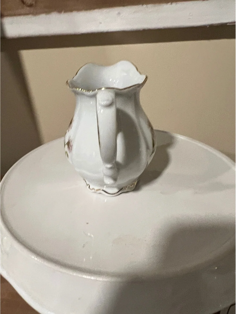 Vintage Mitterteich Bavaria Germany Cream Lavender Daisy Bell Sugar Creamer
